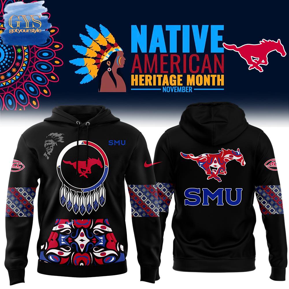 SMU Mustangs Football 2024 Native American Heritage Month Hoodie 1