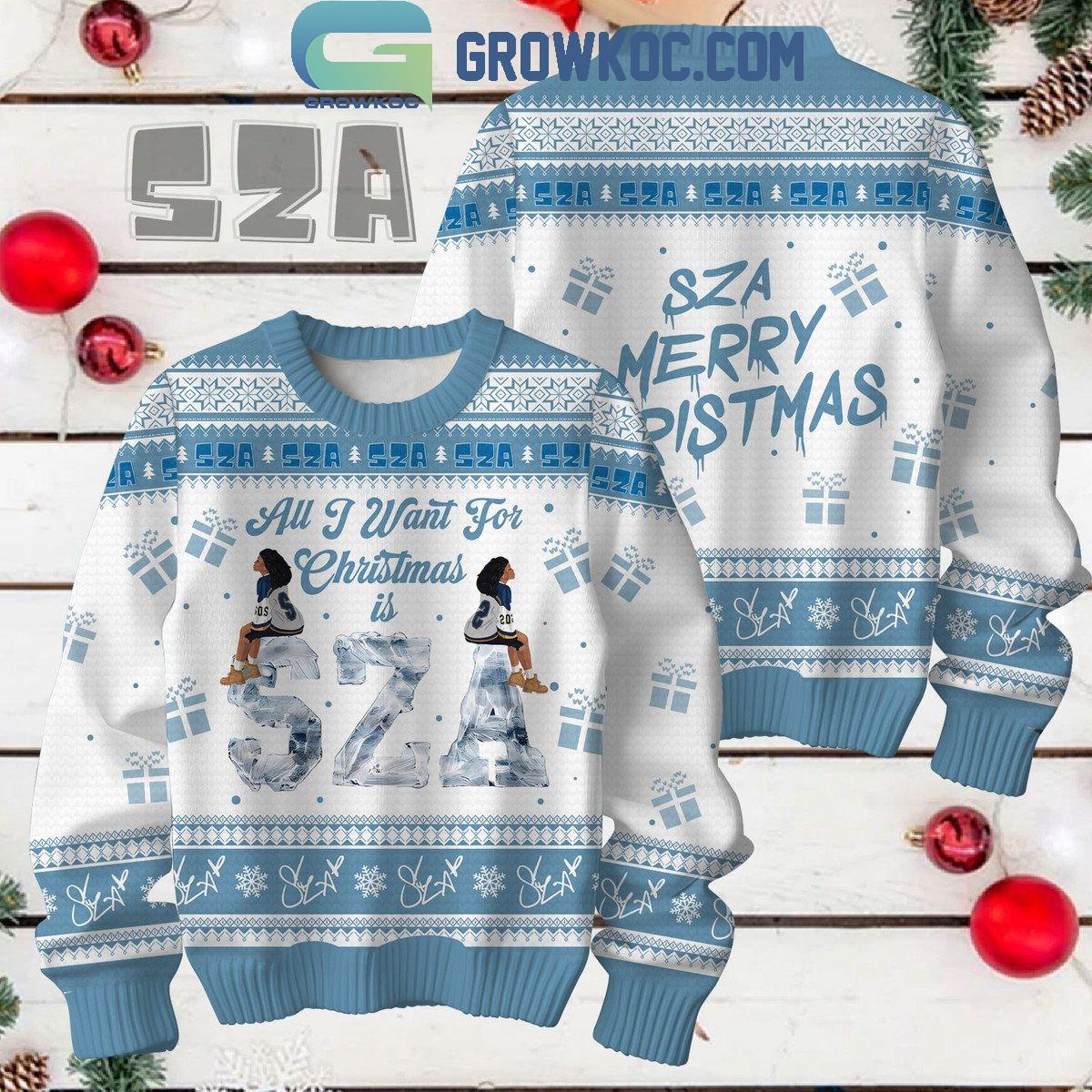 SZA All I Want For Christmas 2024 SZA Merry Pistmas Ugly Sweater 1 0YEC5