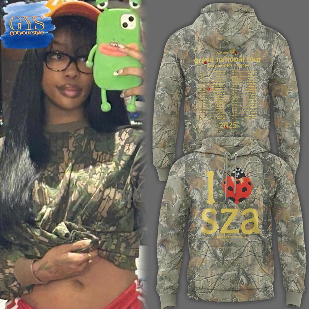SZA Grand National Tour Limited Editon Camo Hoodie 1