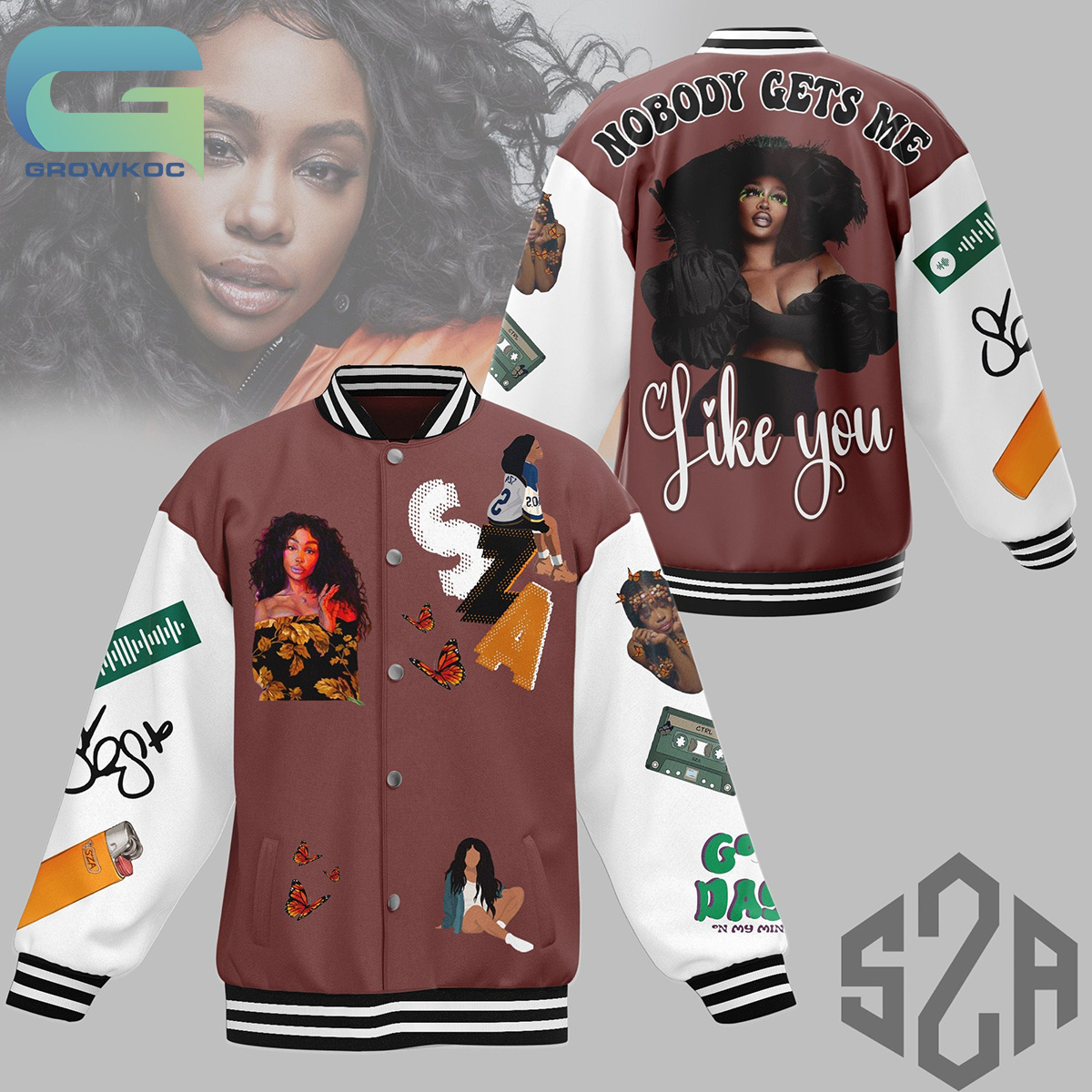 SZA Nobody Gets Me Like You Fan Baseball Jacket2B1 TlTOU