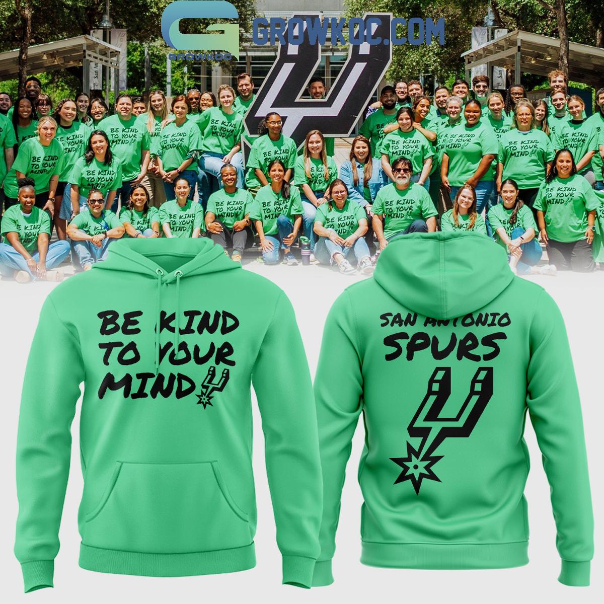 San Antonio Spurs Be Kind To Your Mind Mental Health Awareness Hoodie T Shirt 1 TcLOR