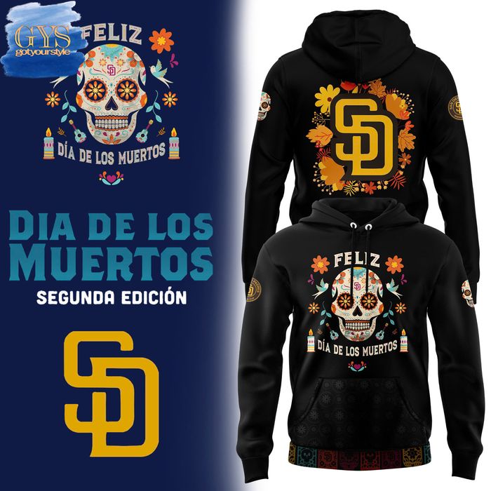 San Diego Padres 2024 Dia De Los Muertos Premium Limited Edition Hoodie 1