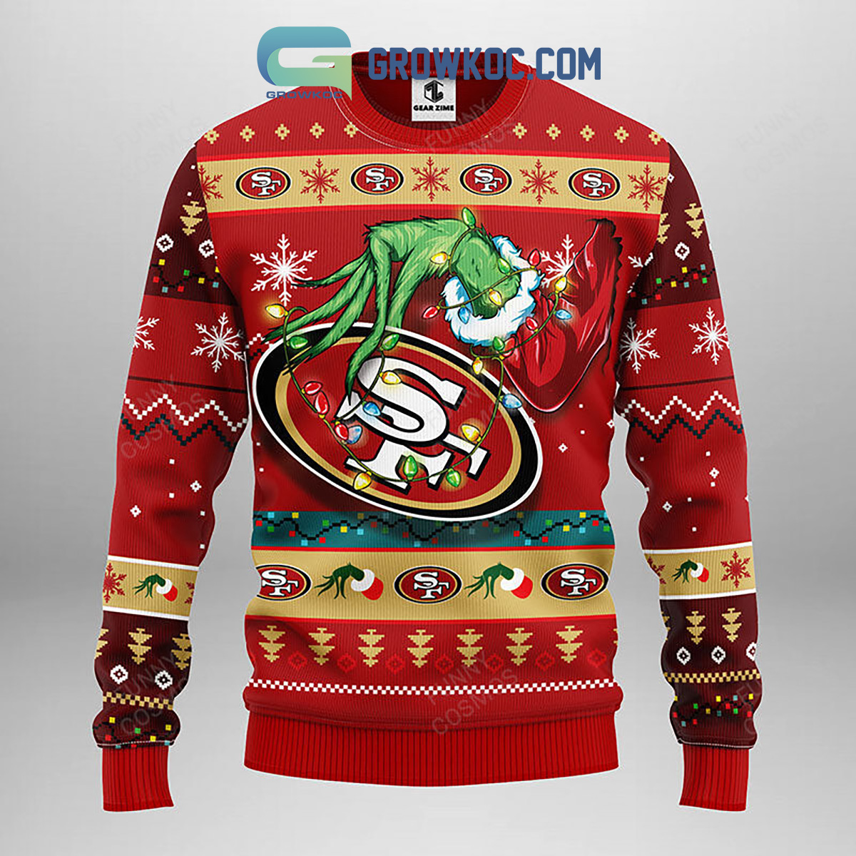 San Francisco 49ers Grinch Christmas Ugly Sweater2B1 7pVz9