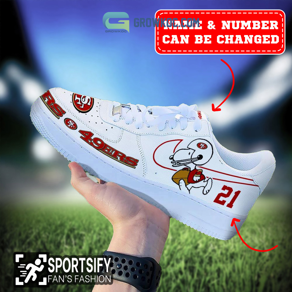 San Francisco 49ers NFL Snoopy Personalized Air Force 1 Low Top Shoes2B1 kfBjB