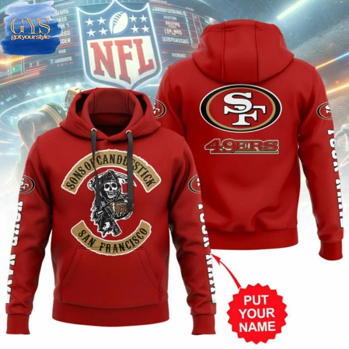 San Francisco 49ers Sons Of Candlestick Limited Edition Red Hoodie 1