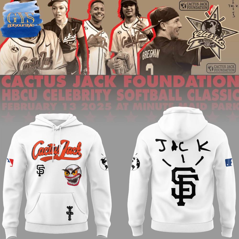 San Francisco Giants x Travis Scott Cactus Jack MLB 2025 White Hoodie 3