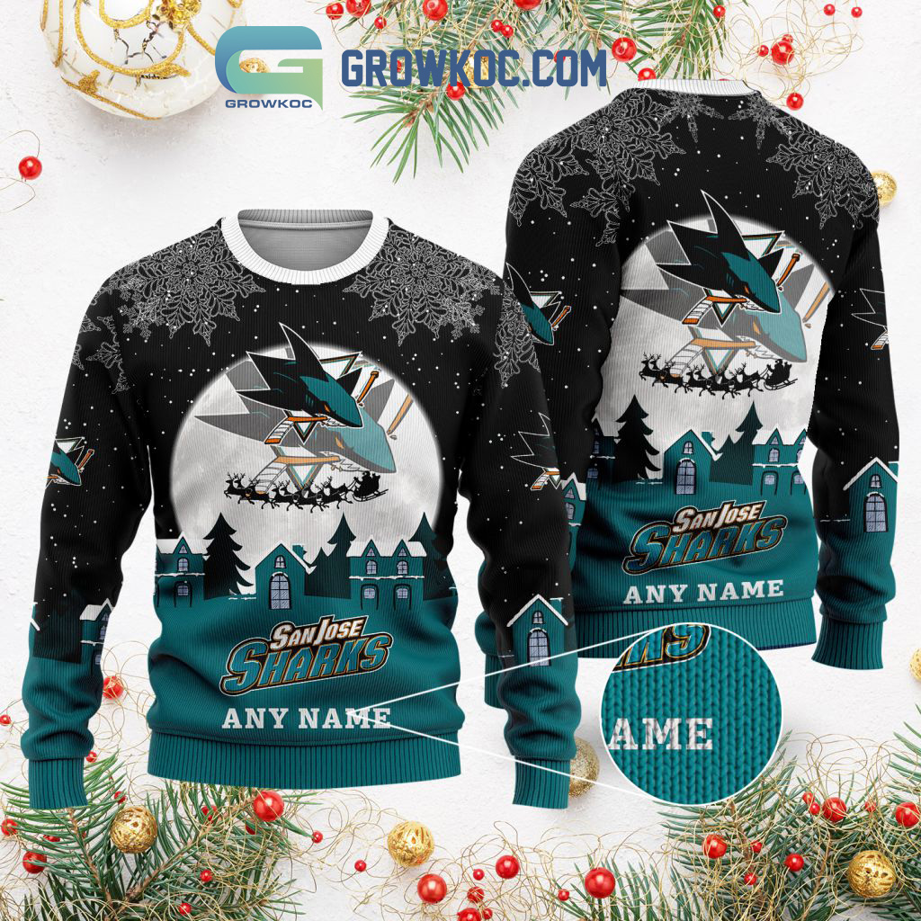 San Jose Sharks NHL Merry Christmas Personalized Ugly Sweater2B1 a9Prh