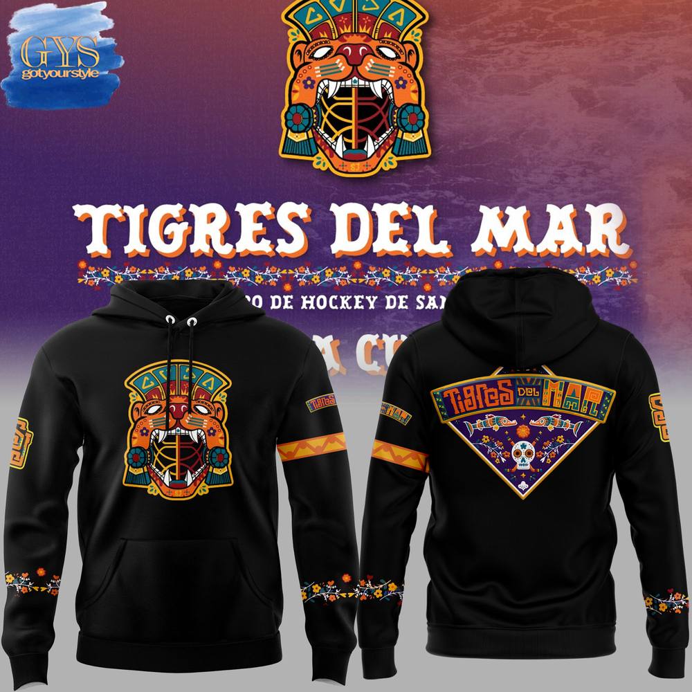 San Jose Sharks x Tigres Del Mar 2024 Special Hoodie 1