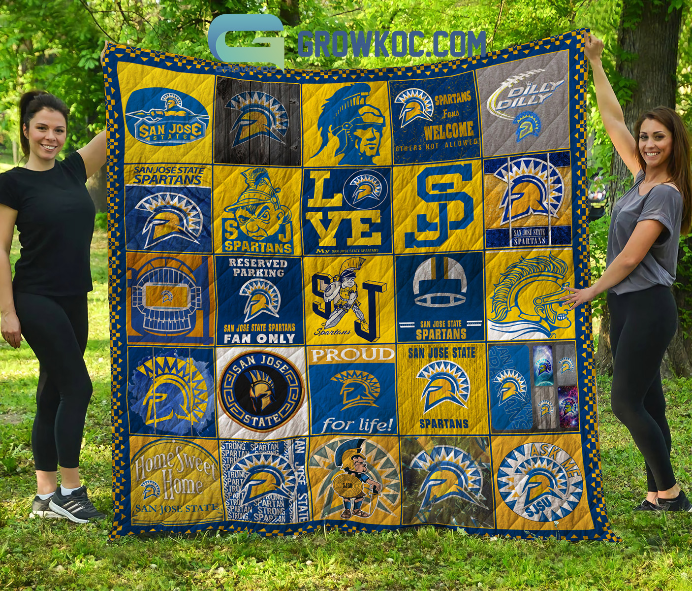 San Jose State Spartans NCAA Collection Design Fleece Blanket Quilt2B1 YGkc3