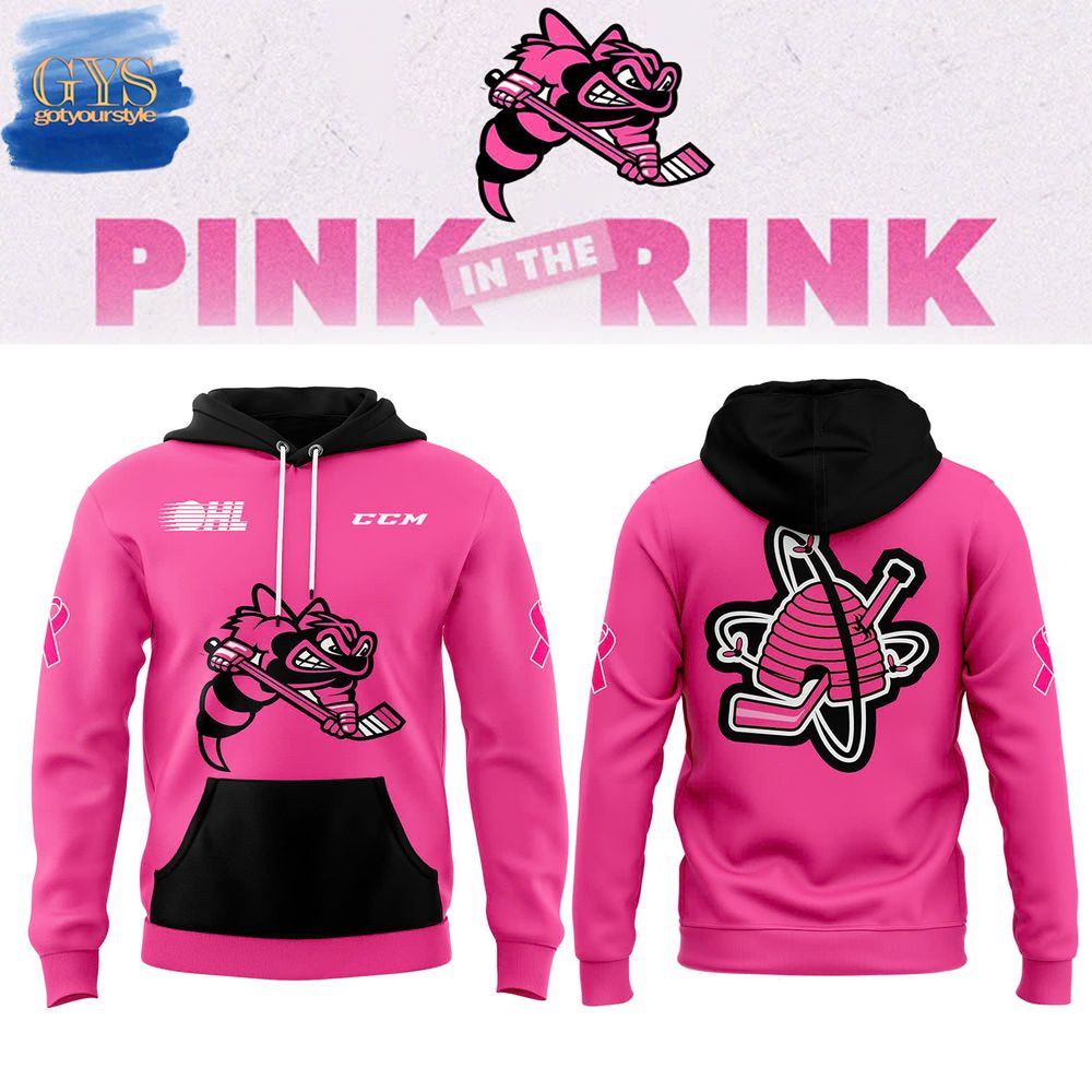Sarnia Sting x Pink in the Rink Night 2024 Pullover Hoodie 1