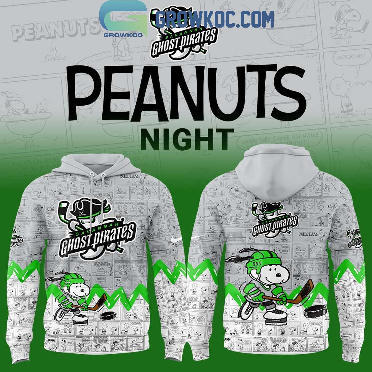 Savannah Ghost Pirates 75th Anniversary Of Peanuts Snoopy Hoodie T Shirt 1 YGvtY