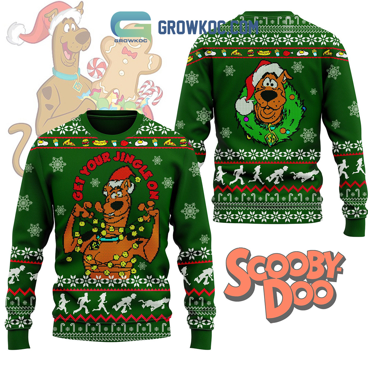 Scooby Doo Get Your Jingle On Christmas Ugly Sweater2B1 Ufetq