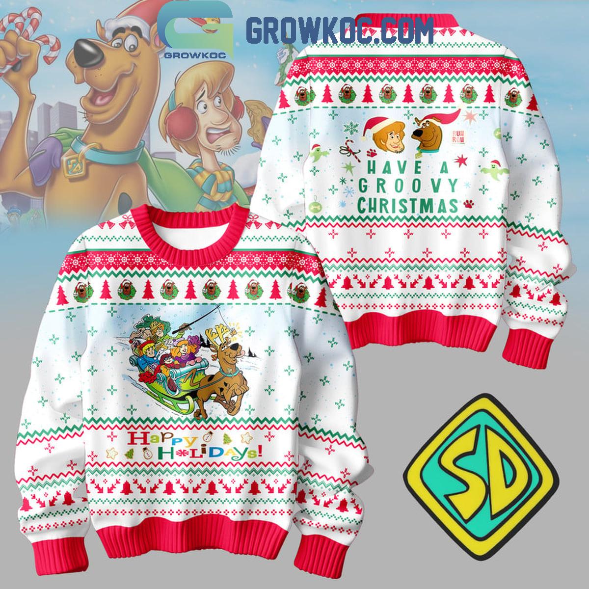 Scooby Doo Happy Holidays Have A Groovy Christmas 2024 Ugly Sweater 1 8332C