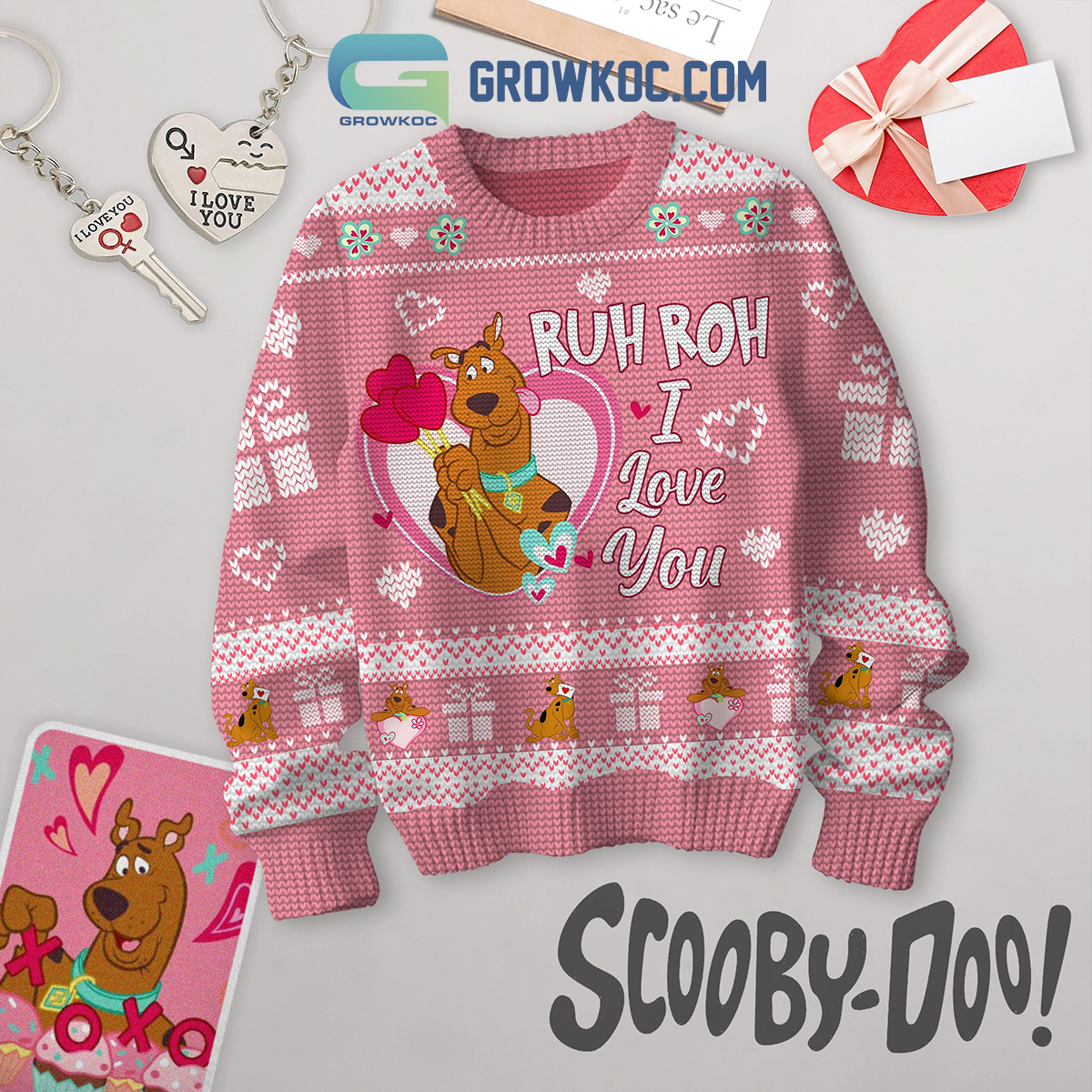 Scooby Doo I Love You Valentine Ugly Sweater2B1 gqCnH