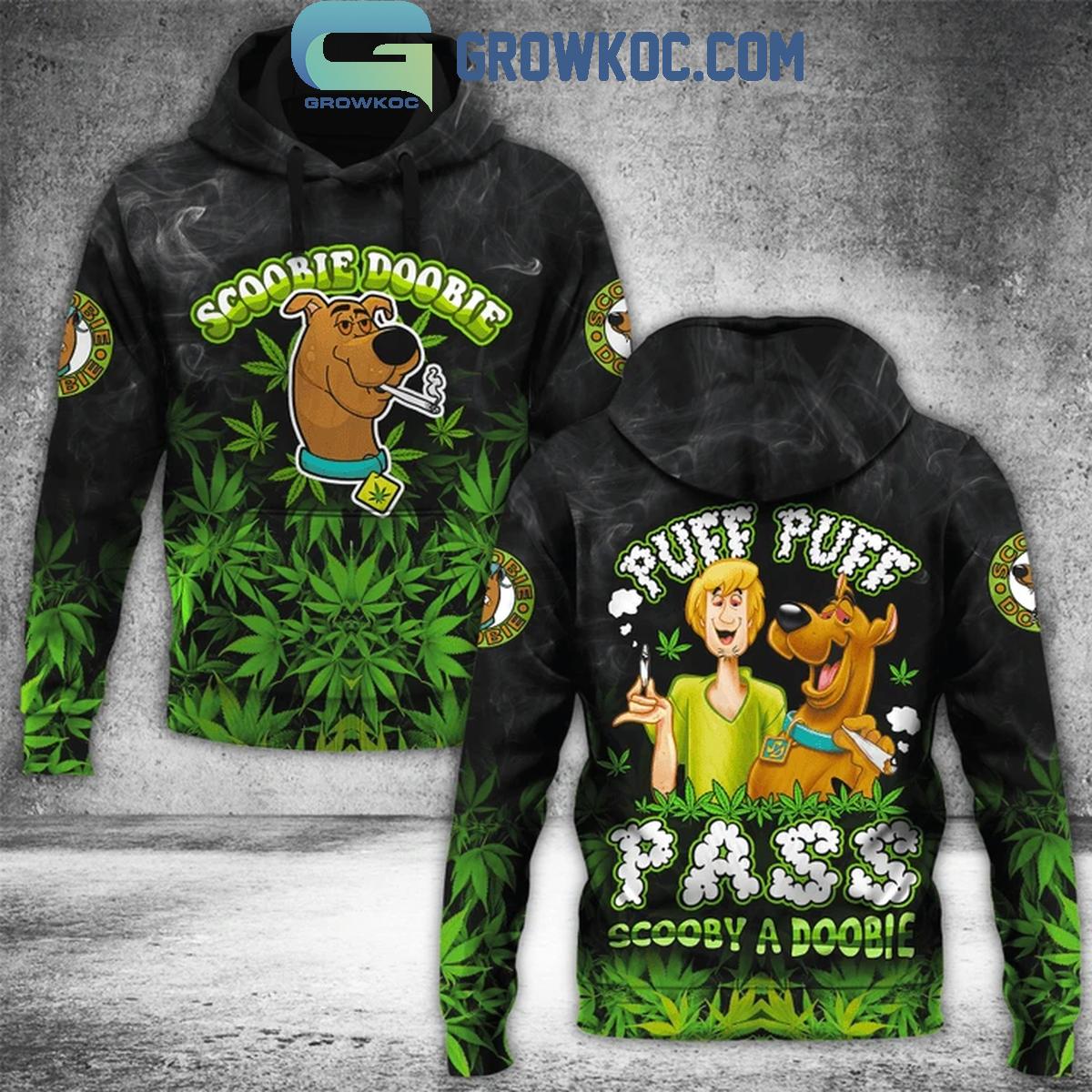 Scooby Doo Scoobie Doobie Puff Puff Pass Hoodie T Shirt 1 5j4ww