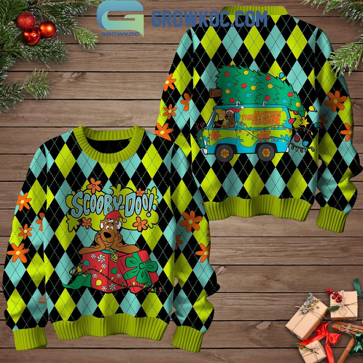 Scooby Doo The Mystery Machine Christmas Be Merry Ugly Sweater 1 FlB3v