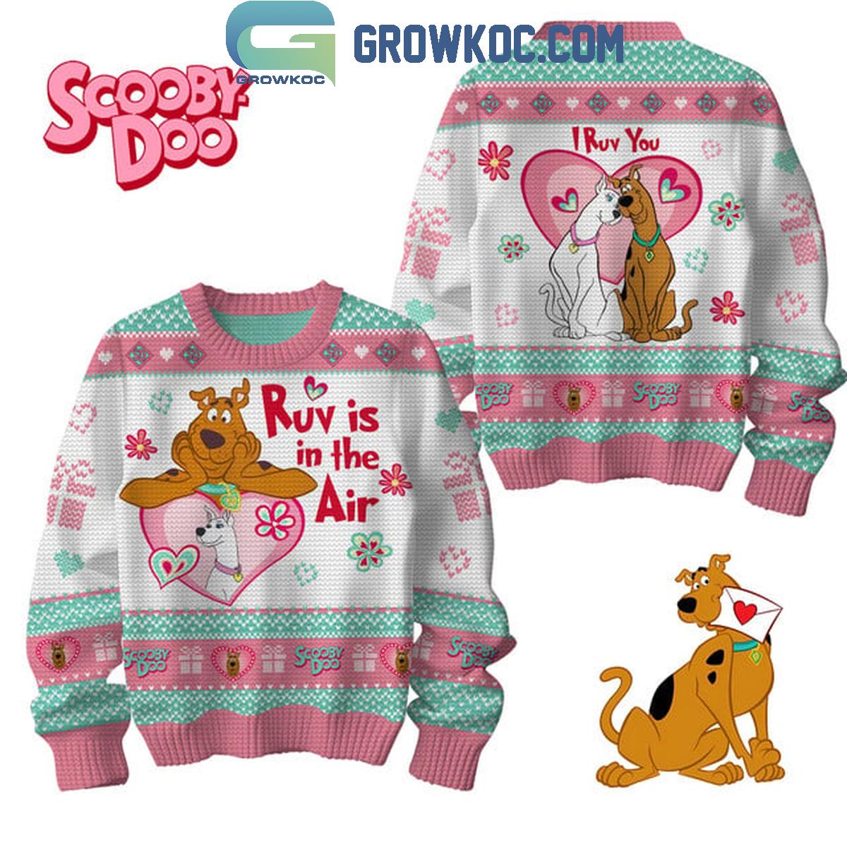 Scooby doo I Ruv You Love In The Air 2025 Ugly Sweater 1 hg55x