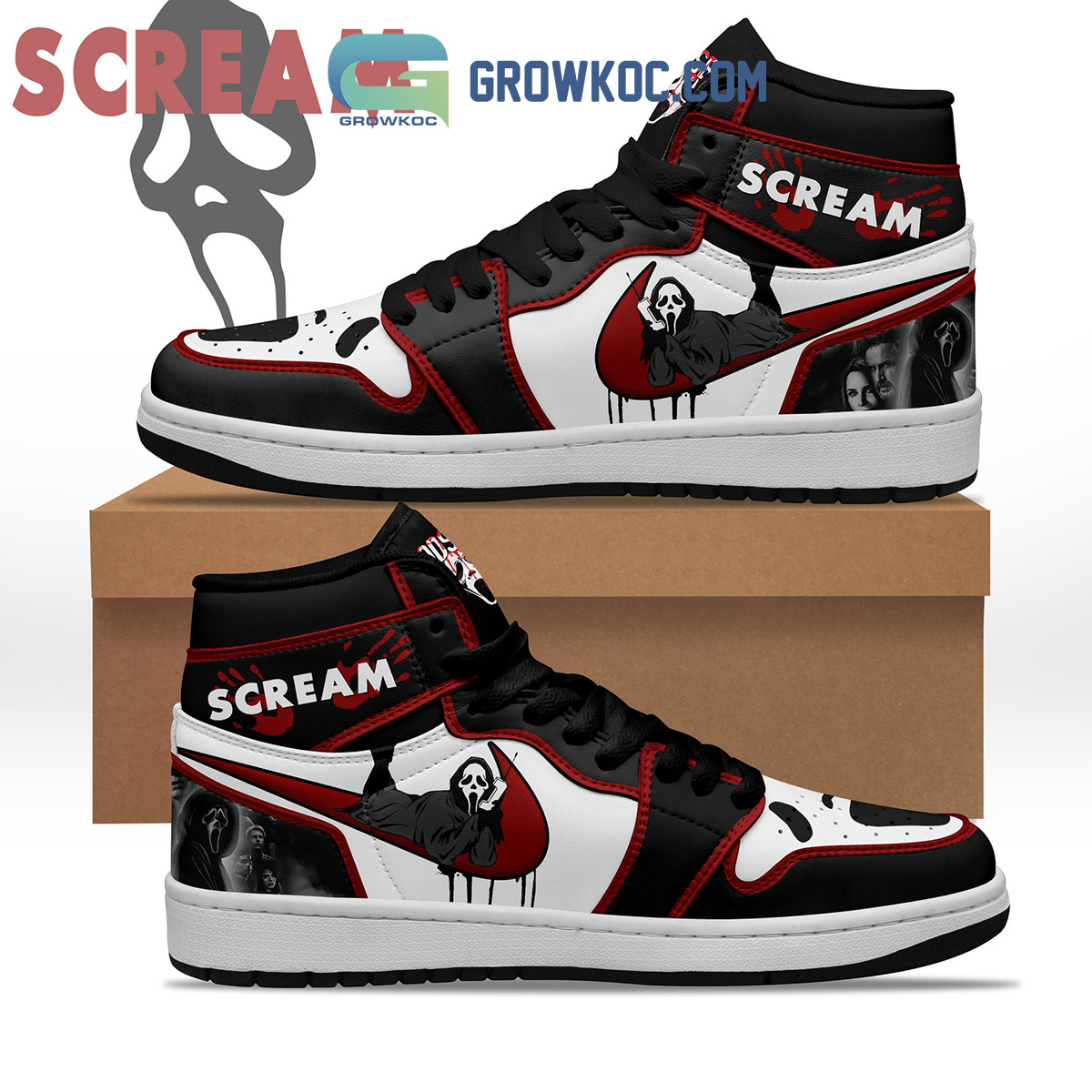 Scream Ghostface Air Jordan 1 Shoe2B1 yTtK8
