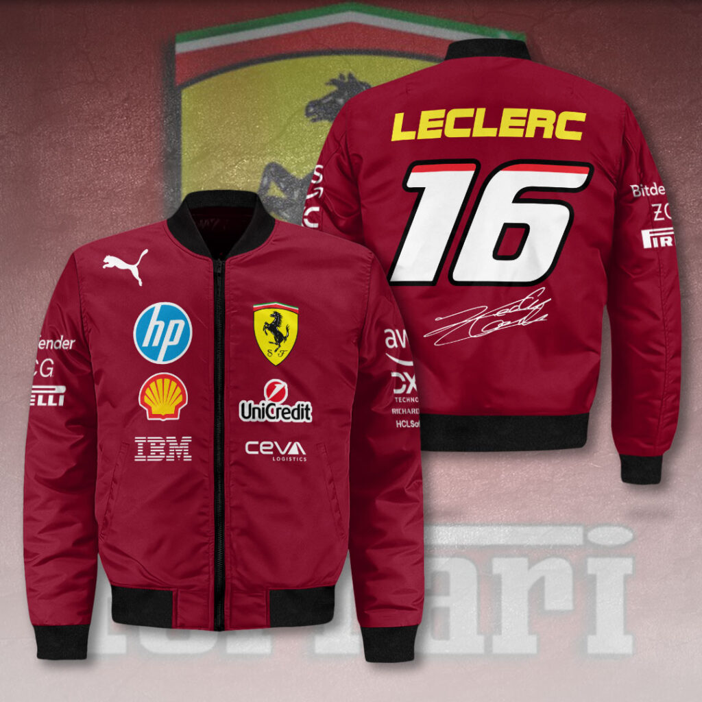 Scuderia Ferrari x Charles Leclerc Bomber Jacket HOATT9366 1024x1024 1