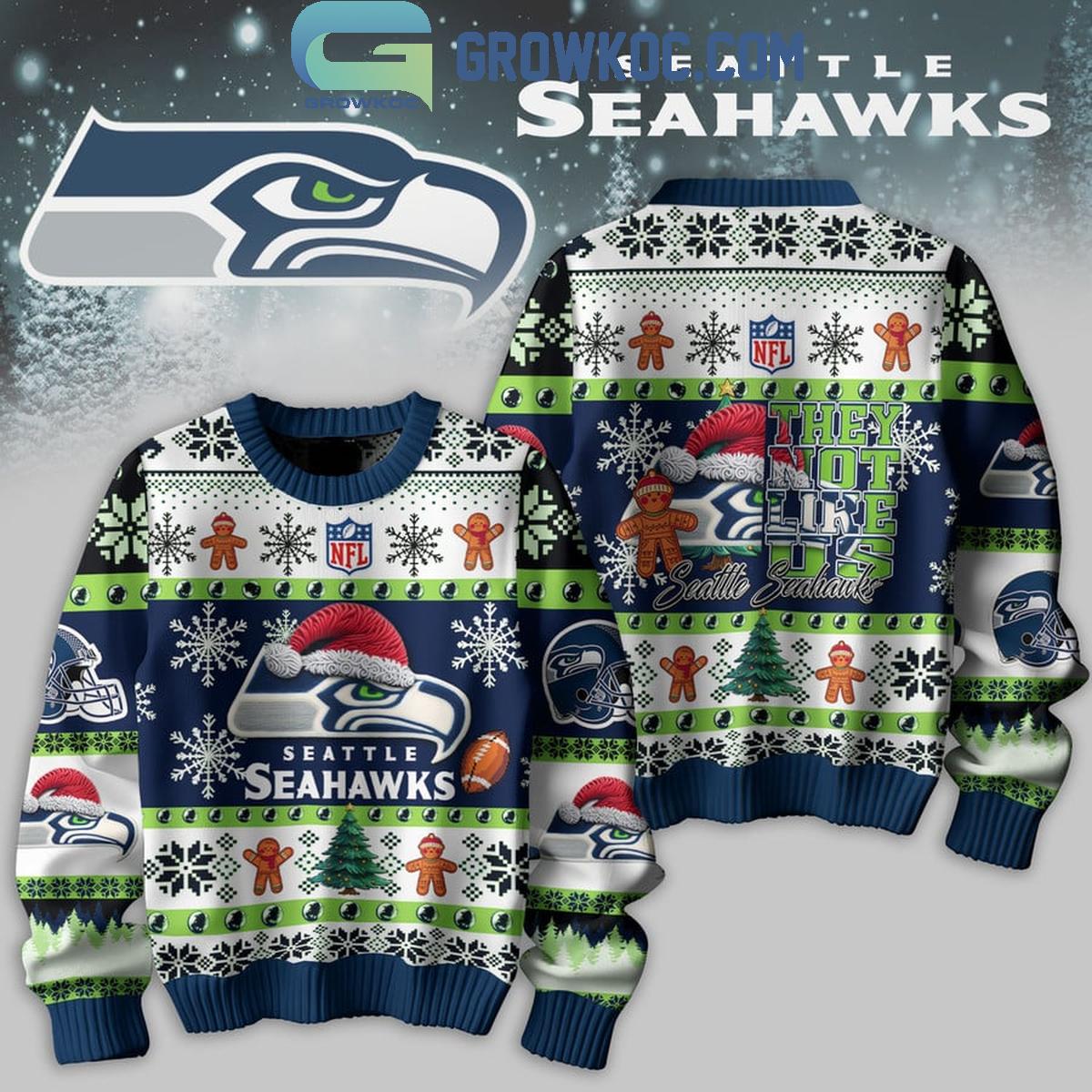 Seatle Seahawks Football They Not Like Us Christmas Ugly Sweater 1 5OW2u