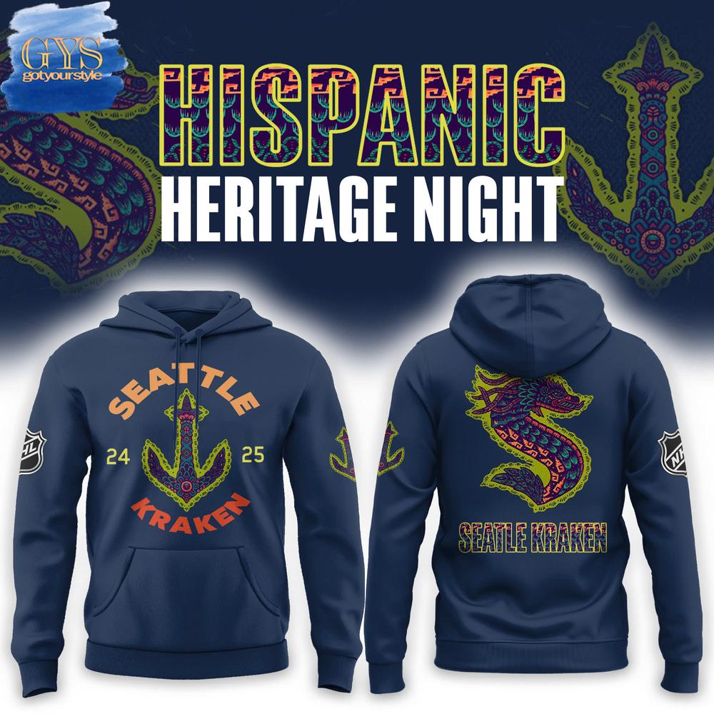 Seattle Kraken Inaugural Hispanic Heritage Night 2024 Hoodie 1