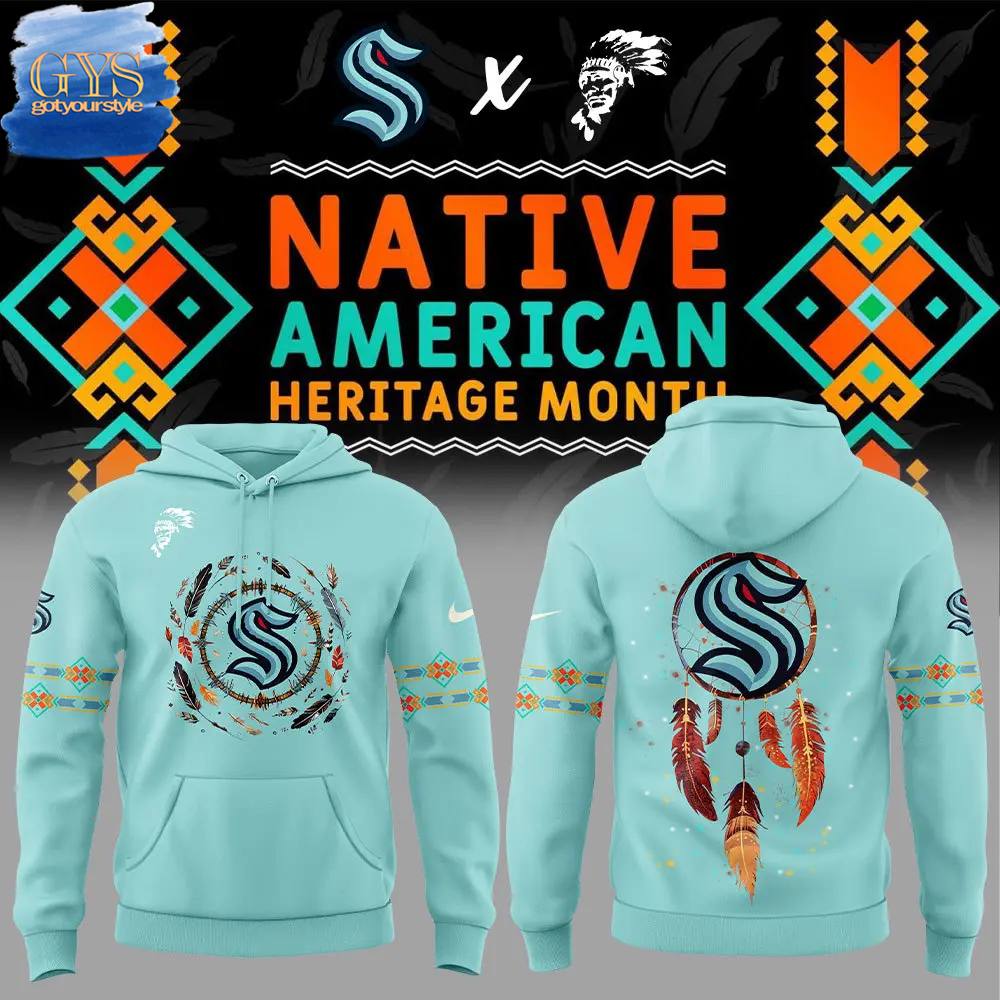 Seattle Kraken Native American Heritage Month 2024 Limited Edition Hoodie 1