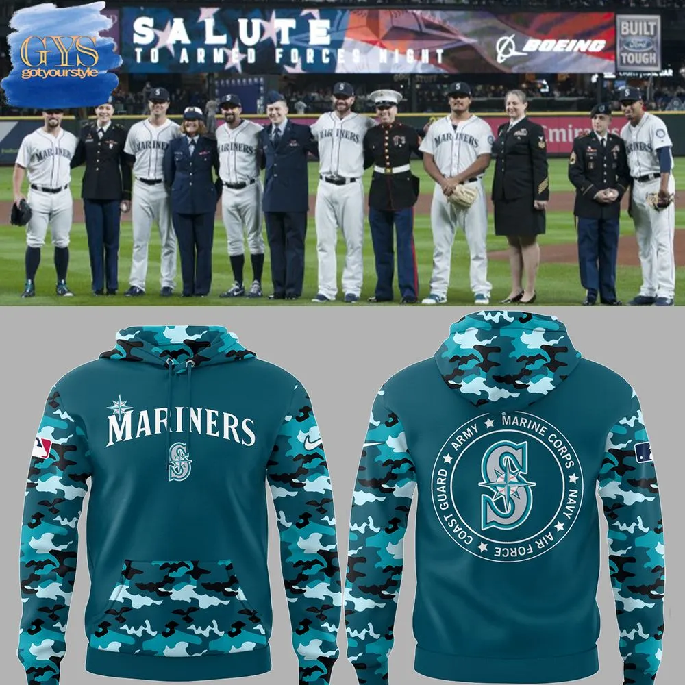 Seattle Mariners Salute to Armed Forces Night Limited Edition Hoodie 1