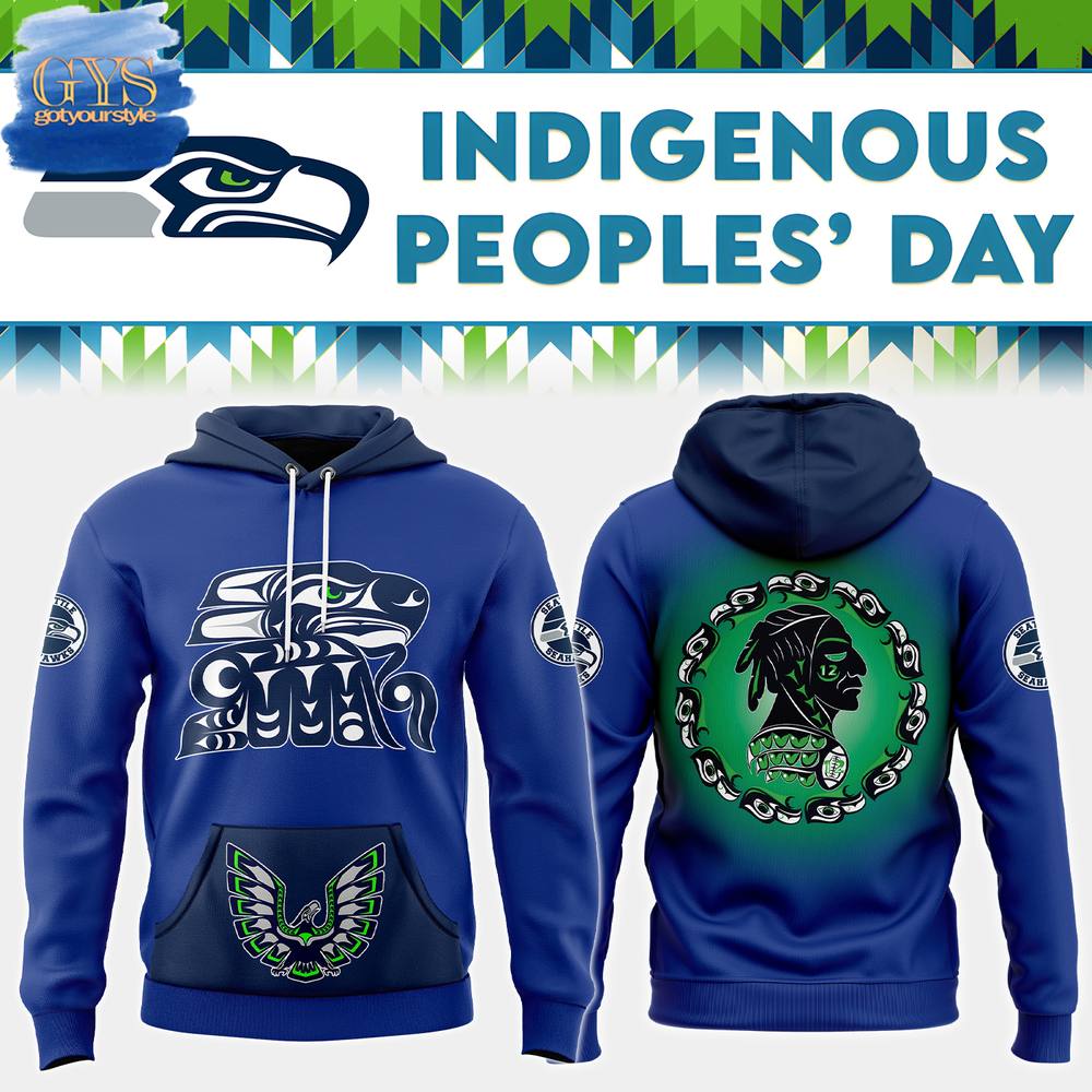 Seattle Seahawks 2024 Indigenous Peoples Day Limited Edition Fleece Hoodie 1