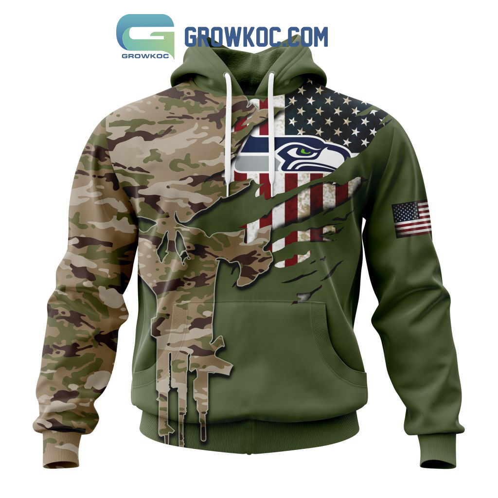 Seattle Seahawks Personalized Veterans Camo Hoodie Shirt2B1 9Kcun