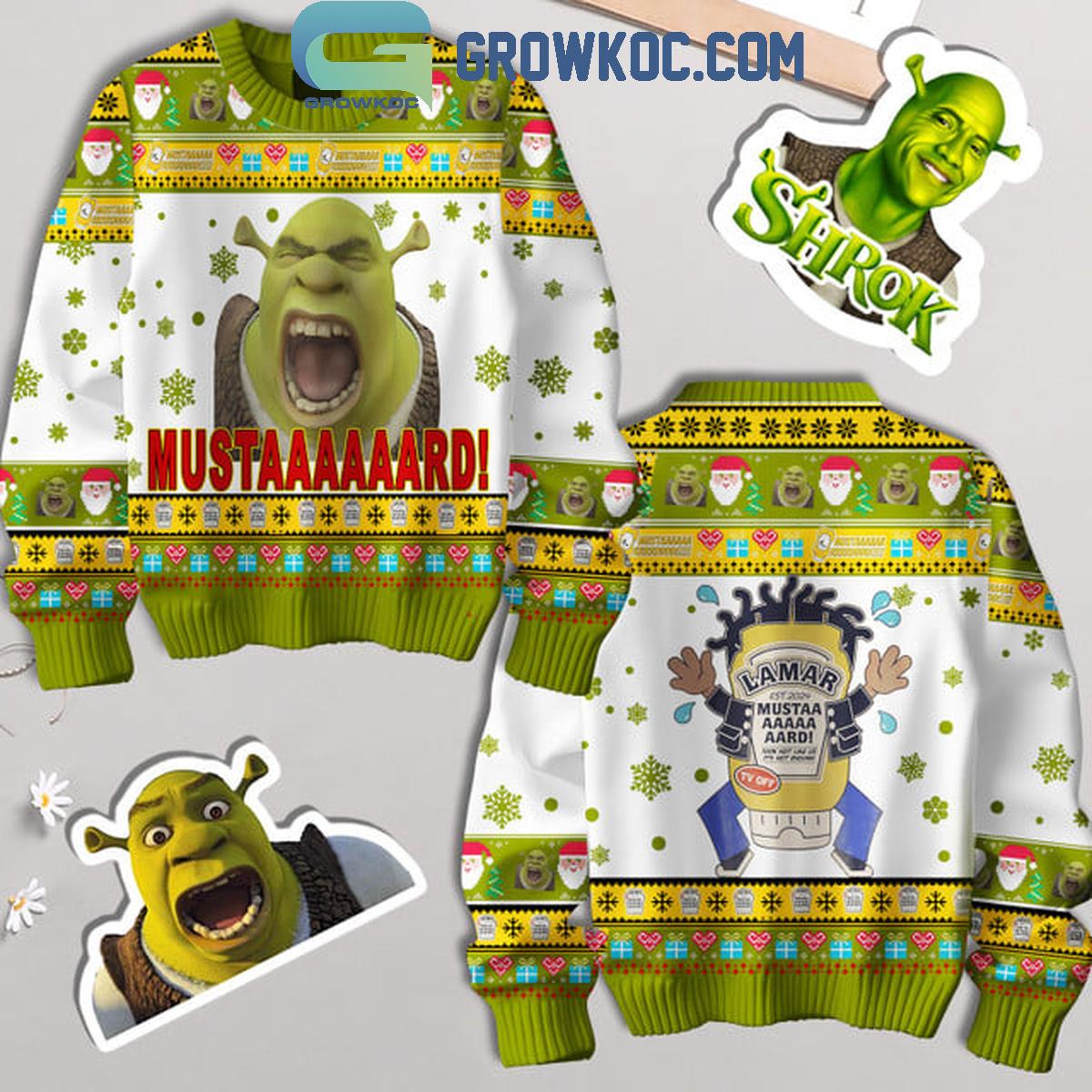 Sherk Mustard ItE28099s Not Enough For 2024 Christmas Ugly Sweater 1 2AkwE