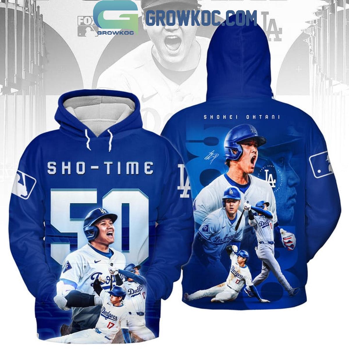 Shohei Ohtani Los Angeles Dodgers Shotime 50 50 Club Hoodie T Shirt 1 388ni