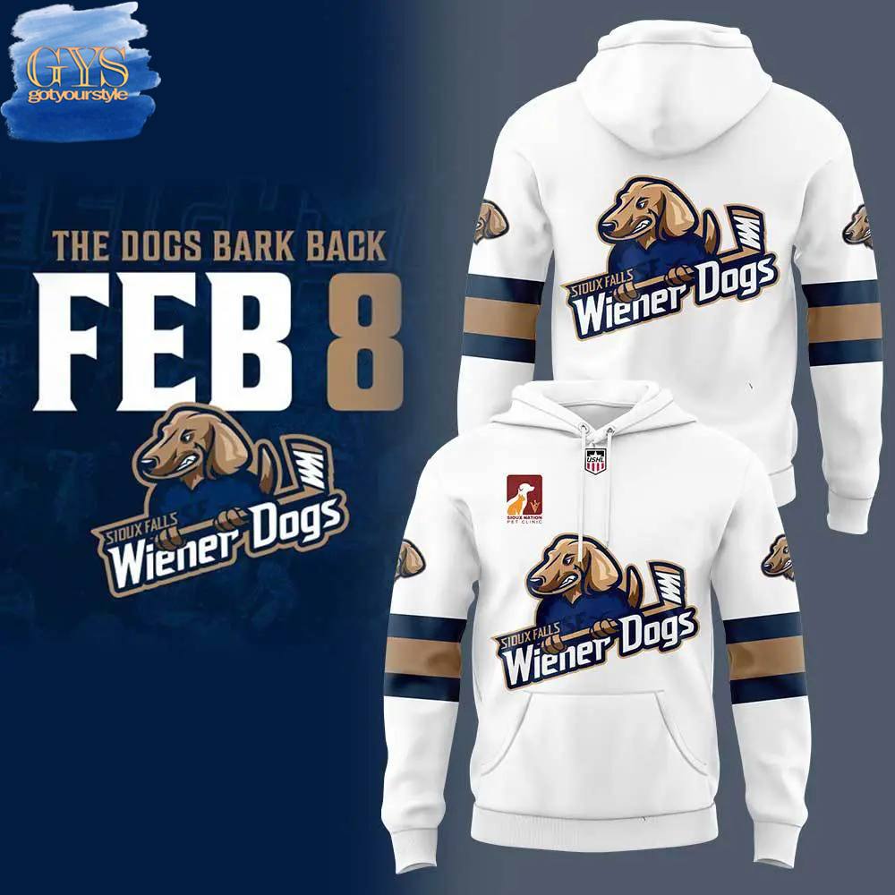 Sioux Falls Stampede Wiener Dogs Bark Back Limited Edition Hoodie 1
