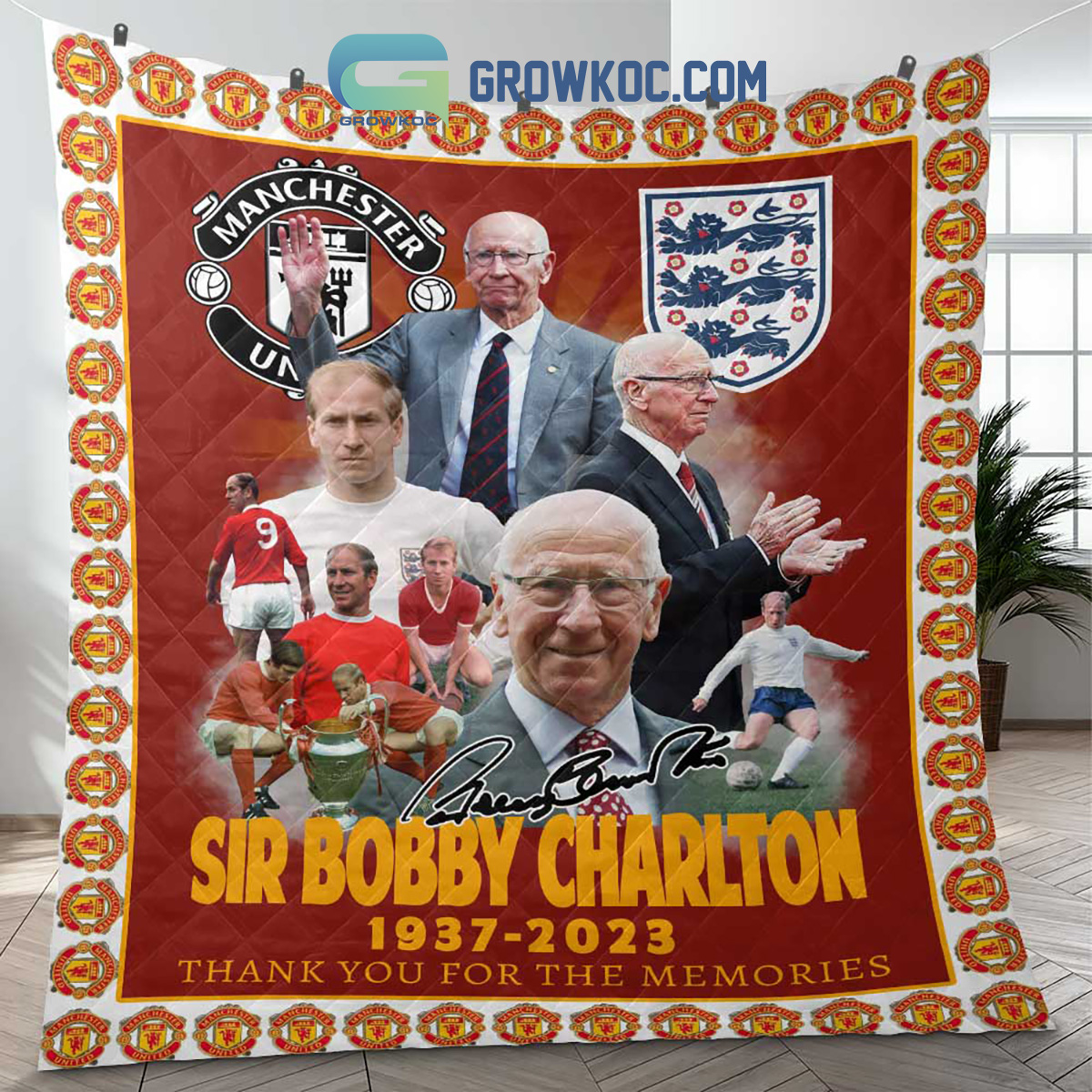 Sir Bobby Charlton 1937 2023 Memories Fleece Blanket Quilt2B1 gINpb