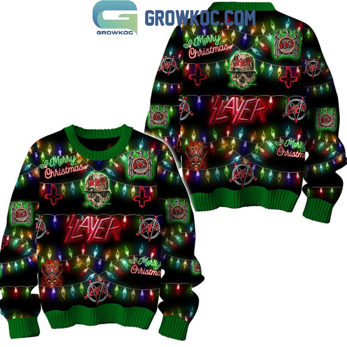 Slayer Bright Light Merry Slayermas Christmas 2024 Ugly Sweater 1 hVigd
