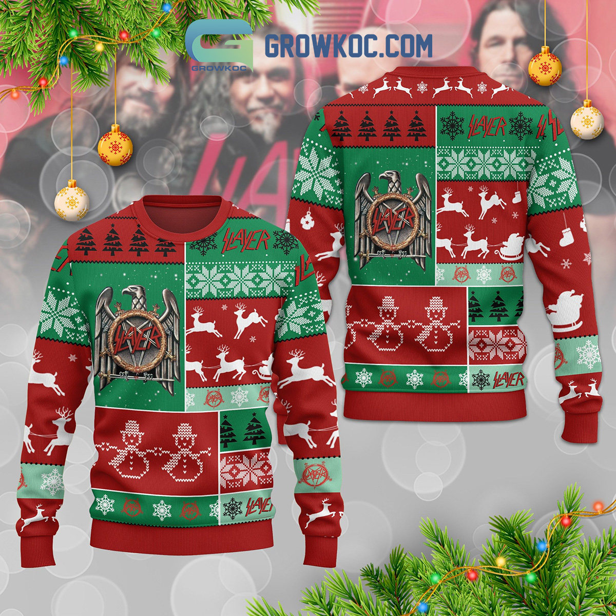 Slayer Christmas Is Coming Ugly Sweater2B1 tRvW7