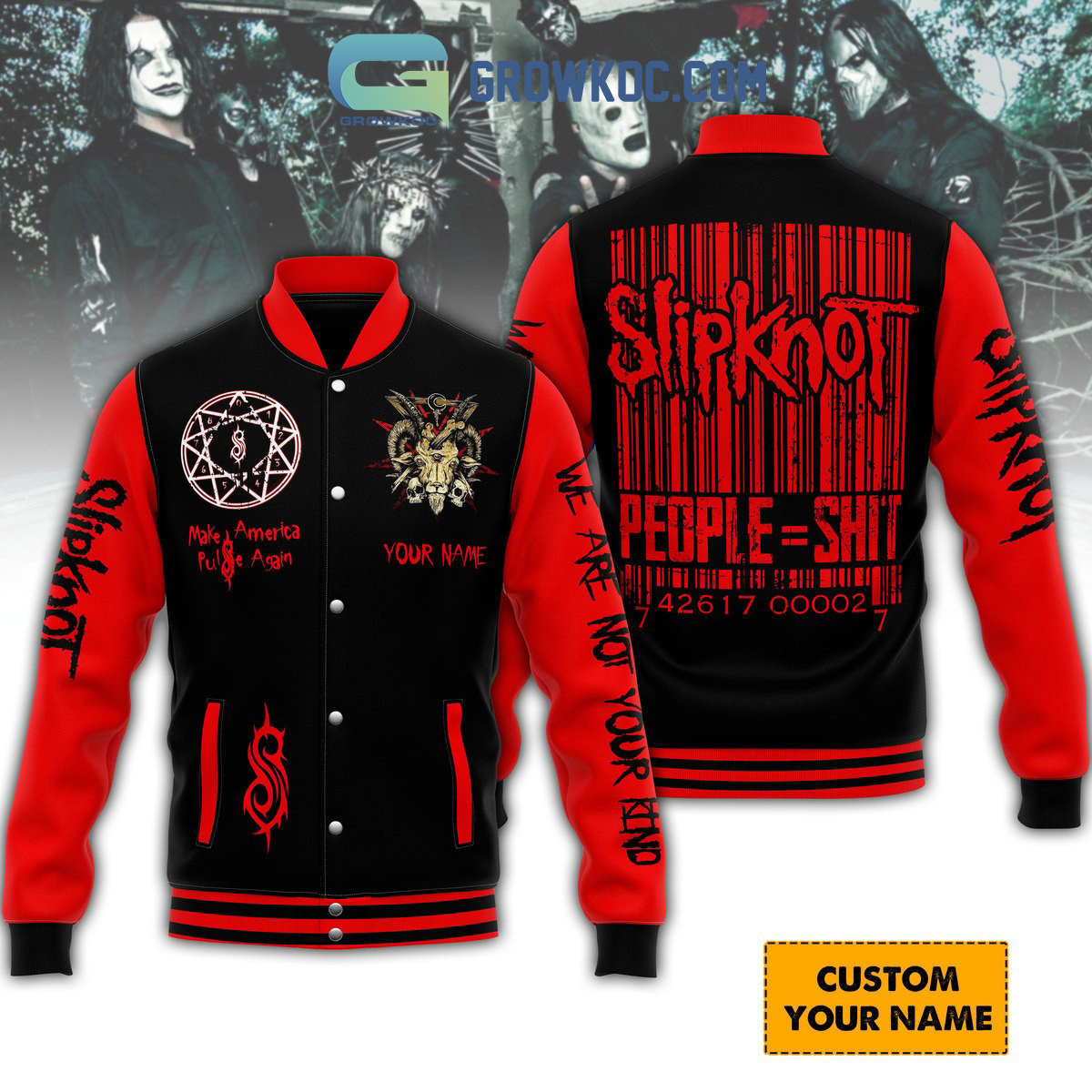 Slipknot People Shit Personalized Baseball Jacket2B1 qU8i9