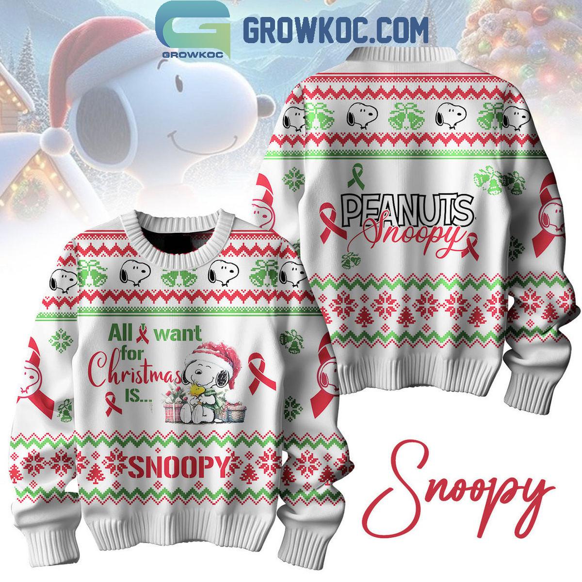 Snoopy All I Want For Christmas Is Peanuts Ugly Sweater 1 C9LQF