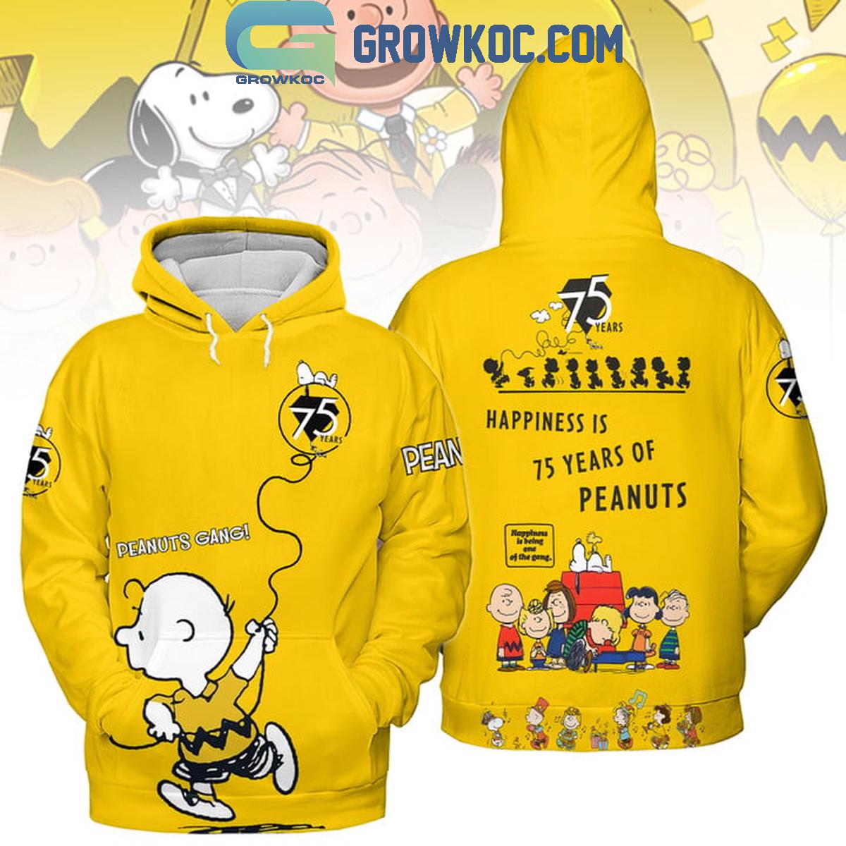 Snoopy Happiness Is 75 Years Of Peanuts Hoodie T Shirt 1 uogrg