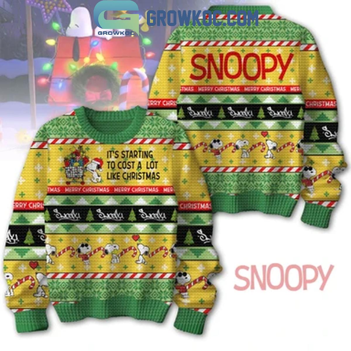 Snoopy ItE28099s Starting To Cost A Lot Like Christmas Ugly Sweater 1 6iWrp