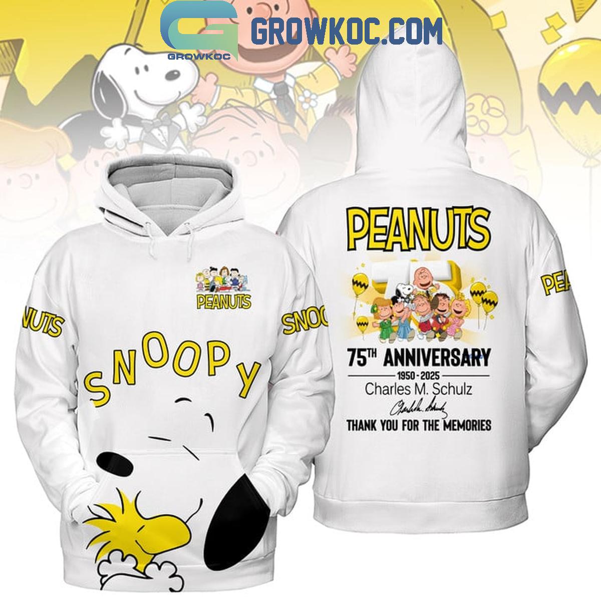 Snoopy Peanuts 75th Anniversary 1959 2025 Thank You Hoodie T Shirt 1 QAUe3