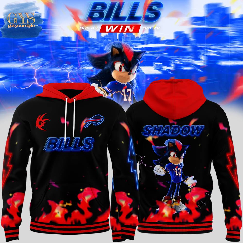 Sonic 3 Shadow the Hedgehog x Buffalo Bills Special Limited Edition Hoodie 1