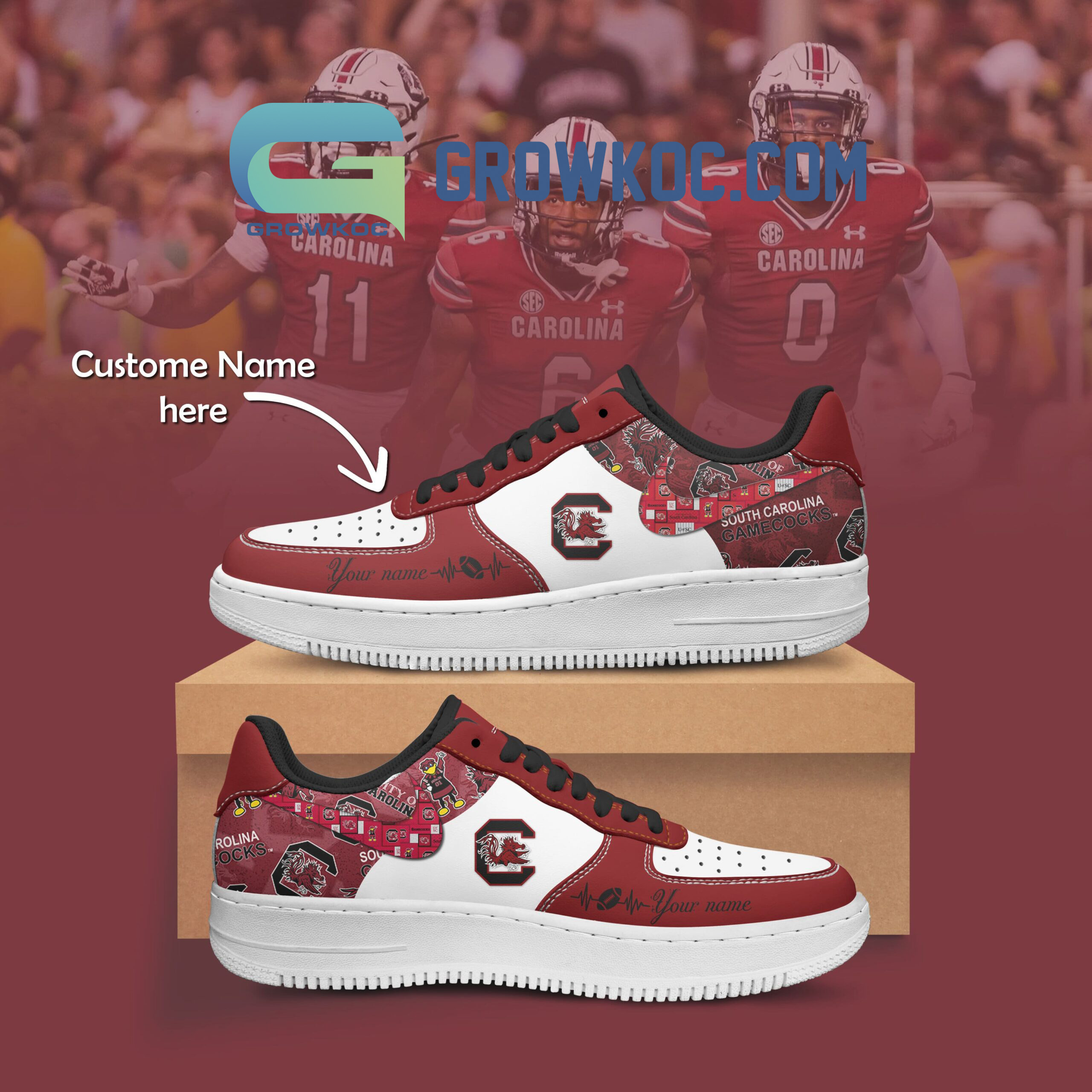 South Carolina Gamecocks Personalized Air Force 1 Shoes2B1 dDeHD