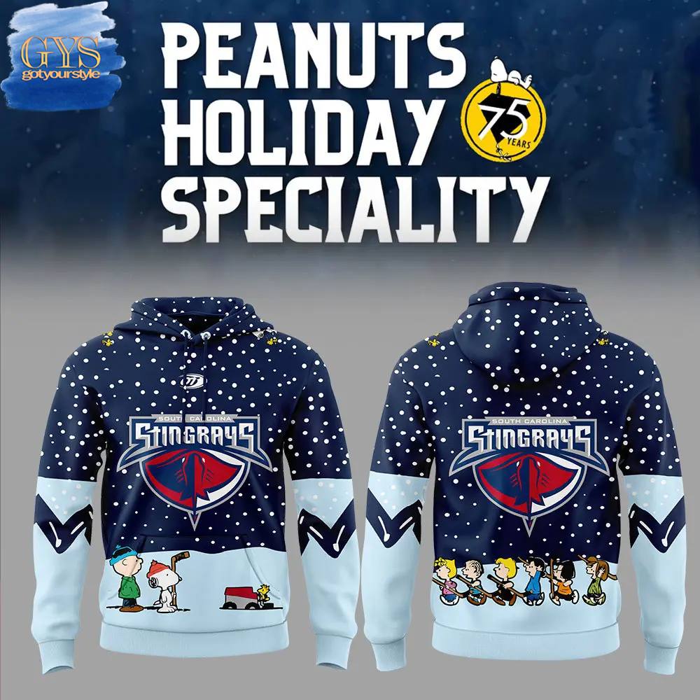 South Carolina Stingrays Peanuts Night Special Edition Hoodie 1