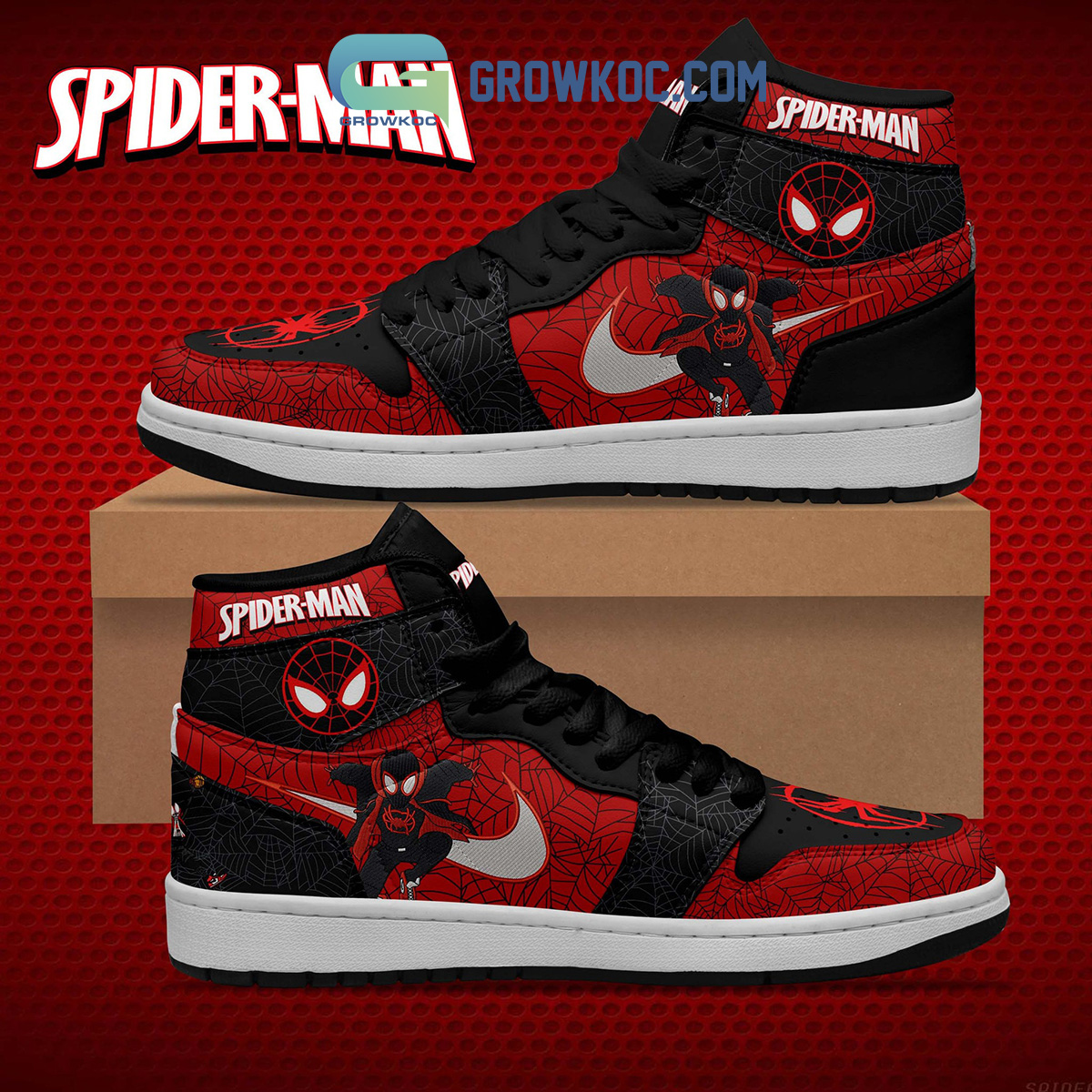 Spider man Fan Loyal Gift Air Jordan 1 Shoe2B1 Nu9dN
