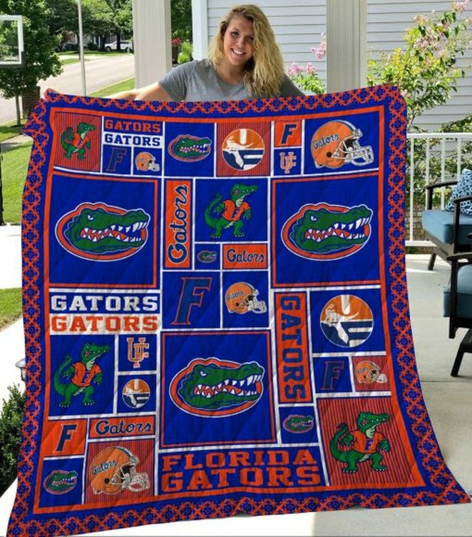 Sports Ncaa Florida Gators Loved Collected Quilt Blanket Bedding Set 0
