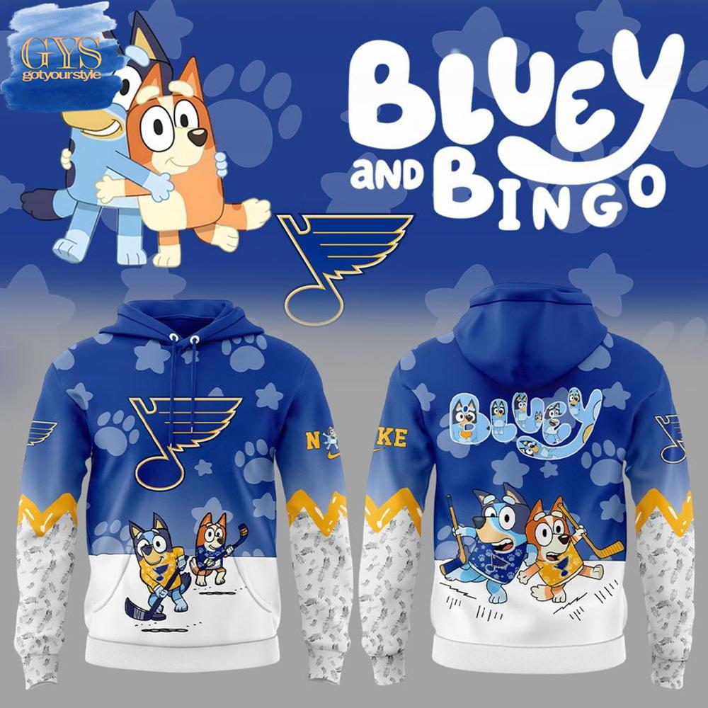 St Louis Blues Bluey and Bingo Limited Edition Hoodie 1