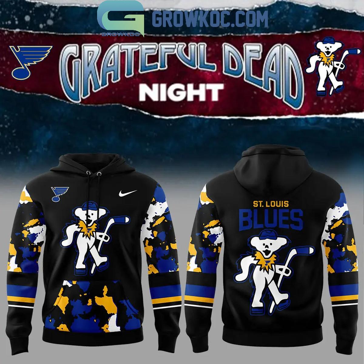 St. Louis Blues Hockey Team The Memories Of Grateful Dead Night Hoodie T Shirt 1 jSMMB