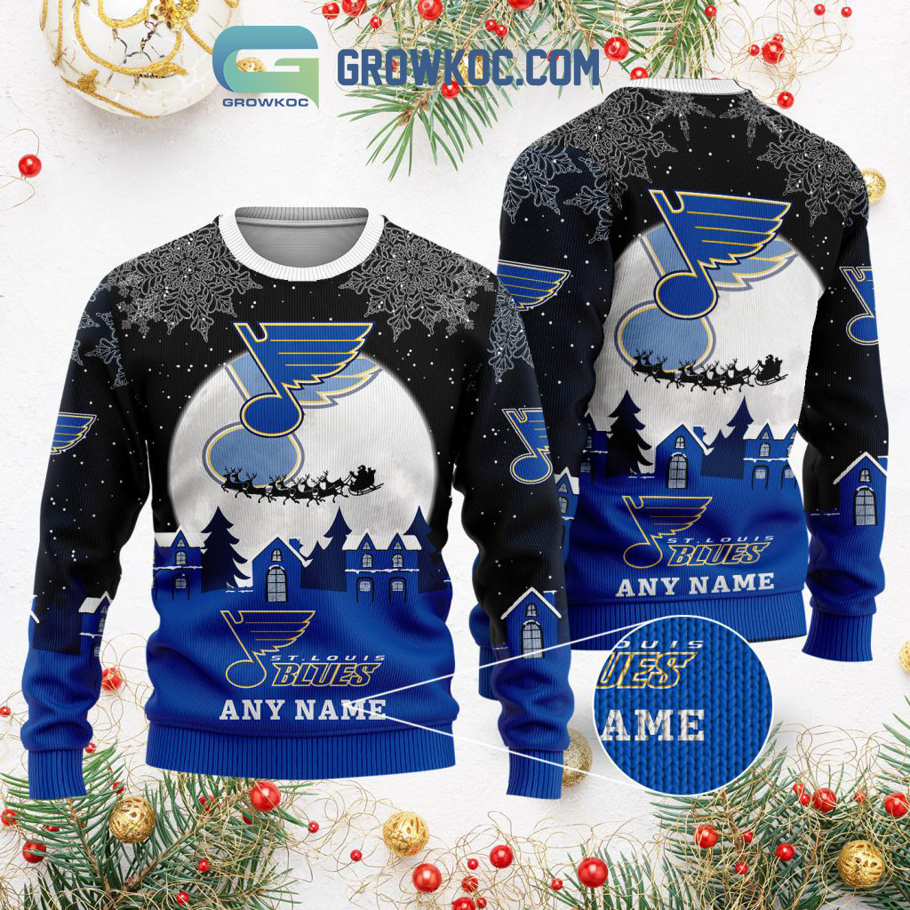 St. Louis Blues NHL Merry Christmas Personalized Ugly Sweater2B1 mSscI