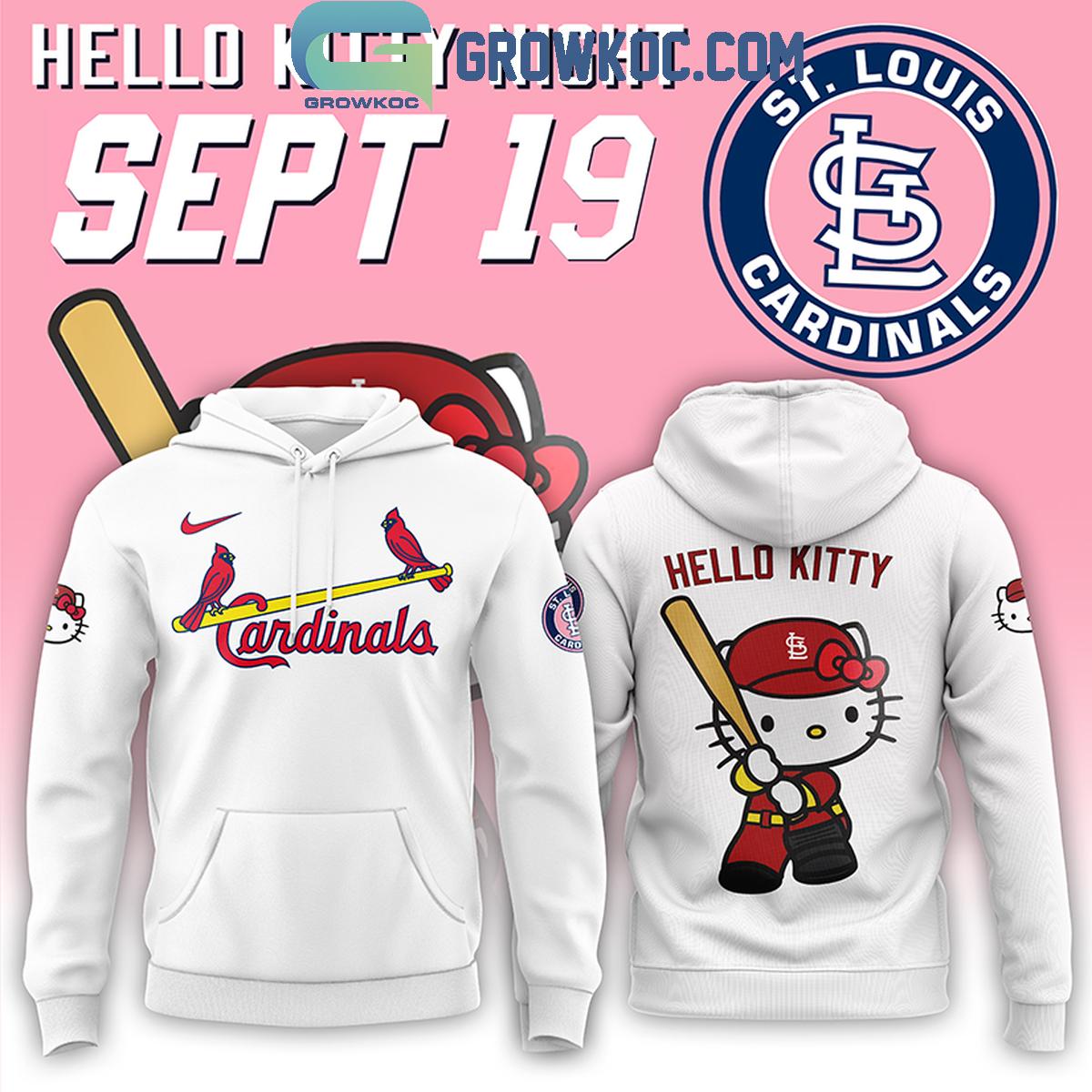 St. Louis Cardinals Hello Kitty Night September 19th Hoodie T Shirt 1 qT4n7
