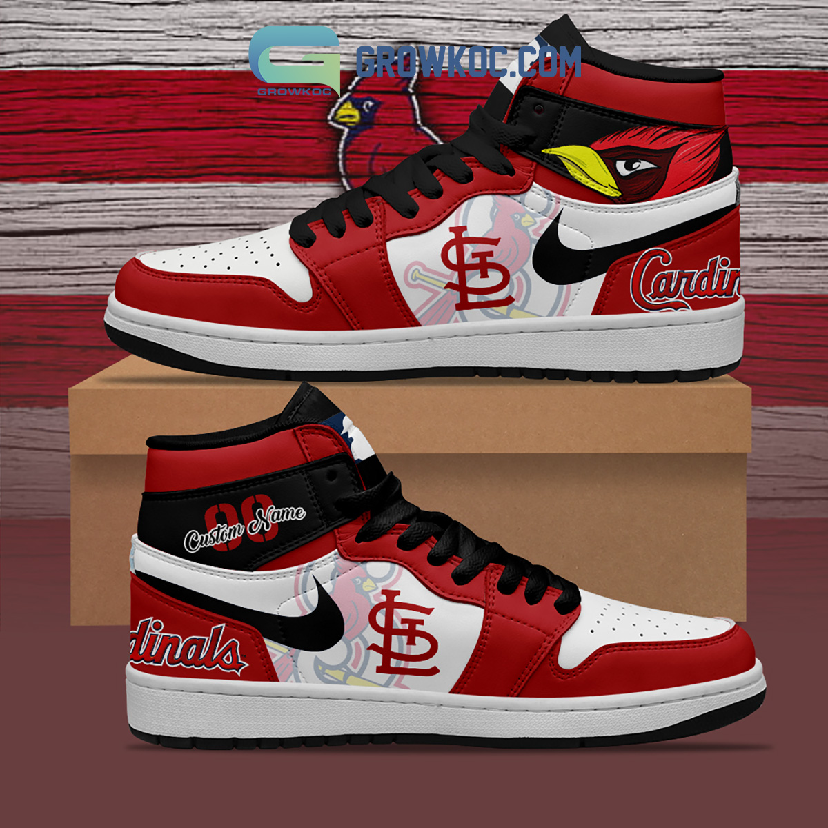 St.Louis Cardinals MLB Personalized Air Jordan 1 Shoes2B1 yiUqd